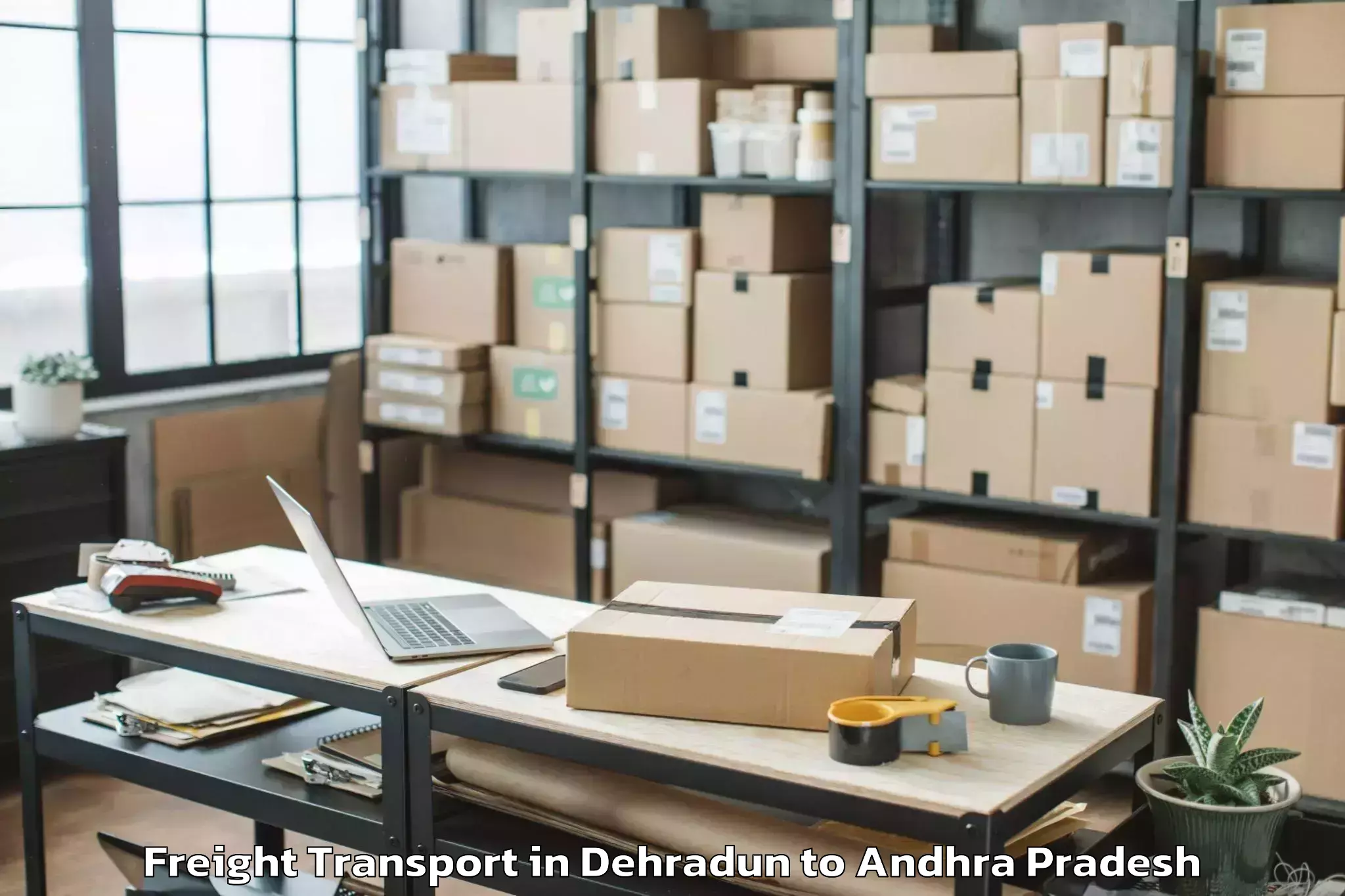 Quality Dehradun to Khajipet Sunkesula Freight Transport